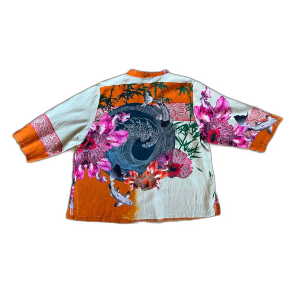 CITRON Santa Monica Multicolor Floral Button Up Shirt  Women's Size 2X - Picture 7 of 11